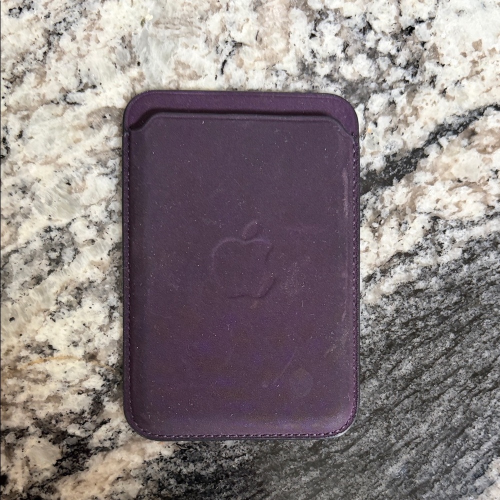 Apple Purple Leather Card Sleeve